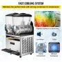 VEVOR Máquina de granizados Maquina para frappe Commercial Slush Machine Margarita Slush Maker 2x15L Máquina de bebidas congeladas