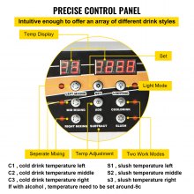 VEVOR Máquina de Granizados Comercial, Tanque de 3x15L Margarita Comercial, Máquina de Bebidas Congeladas de Acero Inoxidable de 1200 W, Ajuste de Temperatura de 26.6 °F a 28.4 °F, Perfecto para Restaurantes, Cafés, Bares