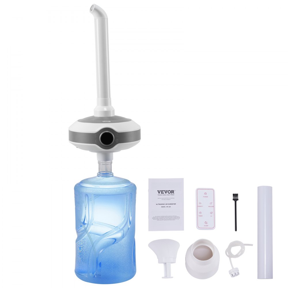 Humidificador VEVOR para habitaciones grandes de 119,5 m² (1291,7 pies cuadrados), humidificador industrial y comercial, salida de 560 ml/h, apagado automático, humidificador ultrasónico de vapor frío para el hogar, invernaderos, plantaciones de interior, almacenes y oficinas.