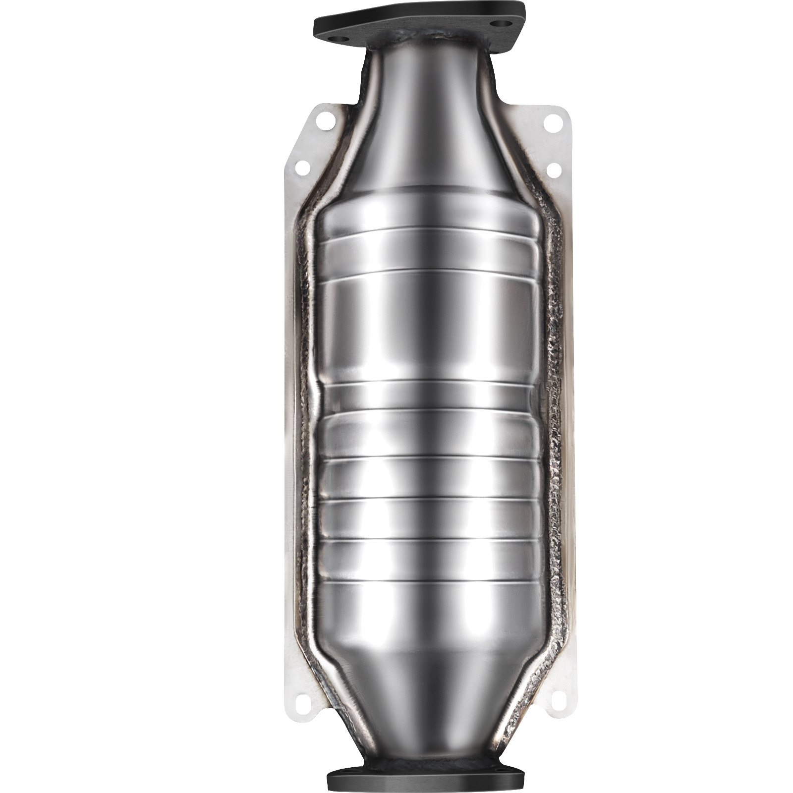 Convertidor catalítico VEVOR para Honda Accord en acero plata con bridas de montaje.