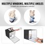 Caja de luz para estudio fotográfico VEVOR, 61 x 61 cm, 3000-5600 K, 3 temperaturas de color ajustables, kit de carpa para fotografía con 160 LED, 6 fondos, adaptador de corriente, tela suave, alto CRI ≥ 95 para fotografía de productos.