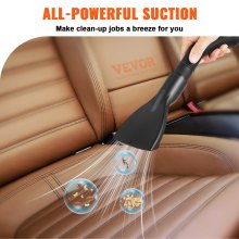 VEVOR Wet Dry Vac, 2.6 galones, 2.5 Peak HP, aspiradora de tienda 3 en 1 con función de soplado, portátil con accesorios para limpiar piso, tapicería, brecha, automóvil, lista ETL, amarillo