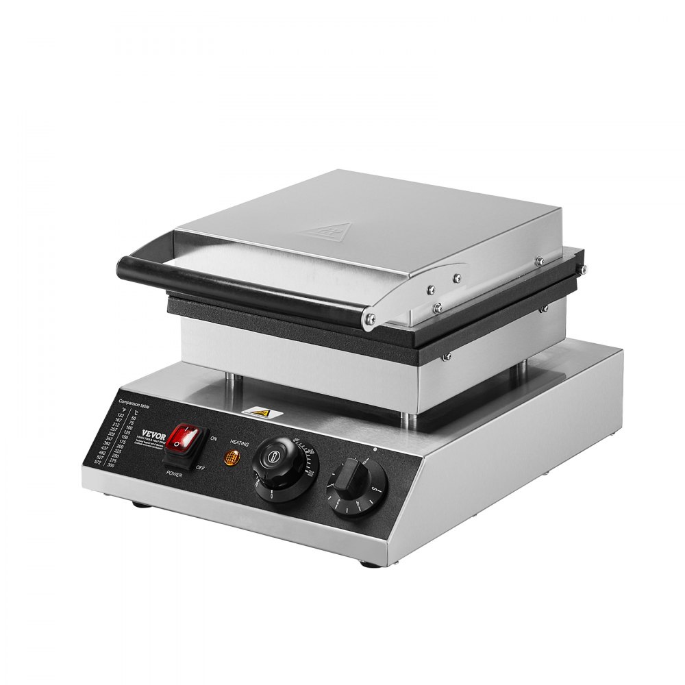 VEVOR Mini máquina holandesa para hacer panqueques, 25 piezas, 43 mm de diámetro, parrilla eléctrica comercial para poffertjes, 1700 W, acero inoxidable antiadherente, control de temperatura y tiempo, para cocina casera y restaurante