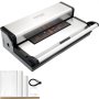 Máquina selladora al vacío VEVOR, 95 Kpa 350 W Potente bomba doble y sellado doble, almacenamiento de alimentos secos y húmedos, sistema de sellado de aire automático y manual con cortador incorporado, con bolsa de sellado y manguera externa