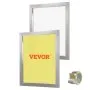 VEVOR Kit de serigrafía, 2 marcos de serigrafía de aluminio, marco de serigrafía de 20 x 24 pulgadas con malla de 230 hilos, malla de nailon de alta tensión y cinta de sellado para camisetas, impresión de bricolaje