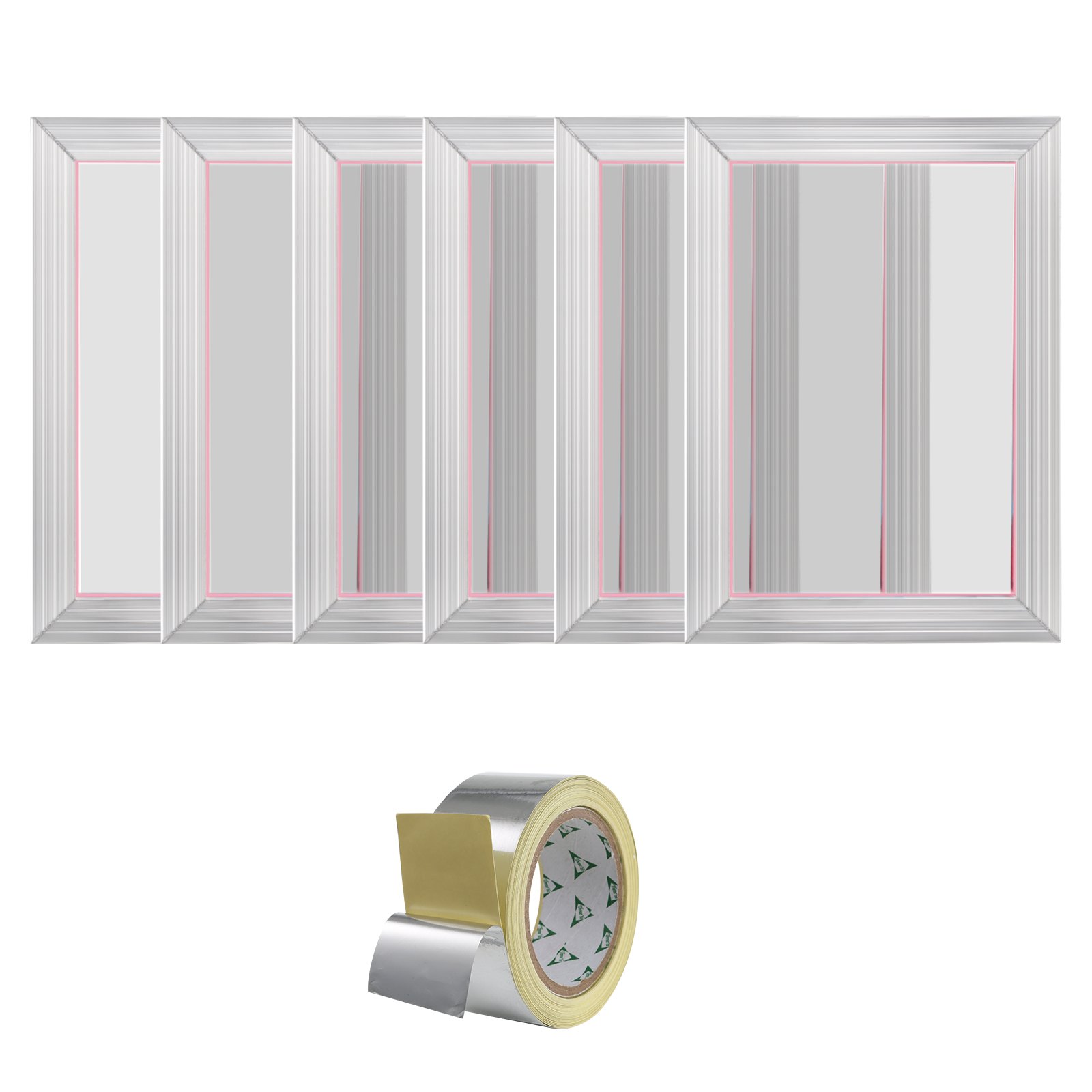 VEVOR Kit de serigrafía, 6 piezas de marcos de serigrafía de aluminio, marco de serigrafía de 10 x 14 pulgadas con malla de 110 unidades, malla de nailon de alta tensión y cinta selladora para camisetas, impresión DIY