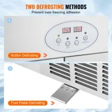 VEVOR Máquina para hacer rollos de helado frito, 2 piezas de 17,7" x 17,7" cuadradas para helado salteado, máquina para hacer helado comercial de acero inoxidable con compresor y 4 raspadores, para helado, yogur helado