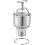 Depositador de donuts VEVOR fabricado en acero inoxidable con asa y soporte con resorte.