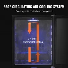 Enfriador de vino VEVOR, capacidad de 154 latas debajo del mostrador, refrigerador de vino integrado o independiente, enfriador de bebidas con luz LED azul, puerta única, bloqueo para niños para beber cerveza, soda, vino, agua, lista ETL