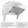 VEVOR Campana extractora comercial, capó de camión de alimentos de 5 pies, capó de remolque de concesión de acero inoxidable 201 con 2 mallas de filtro de aceite de rejilla desmontables en forma de U, campana de ventilación resistente a la oxidación para cocina restaurante