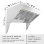 Campana extractora comercial VEVOR, campana extractora para food truck de 1,8 m (6 pies), campana extractora de acero inoxidable para remolque de concesión, 3 rejillas de filtro de aceite desmontables en forma de U, ventilación resistente a la corrosión para cocinas y restaurantes (sin motor).