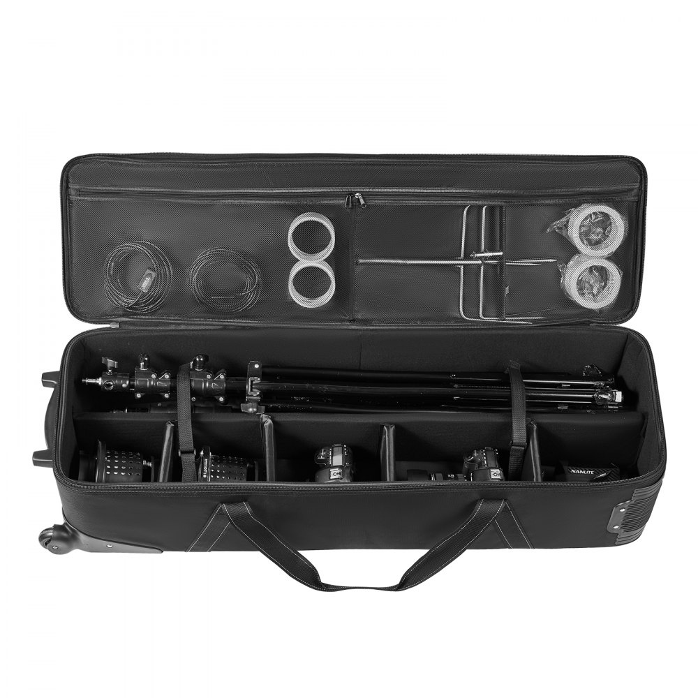 Estuche con ruedas para equipo de estudio, 39,37 x 14,96 x 12,60 pulgadas, bolsa de transporte para cámara con ruedas