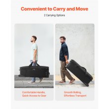 Estuche con ruedas para equipo de estudio, 39,37 x 14,96 x 12,60 pulgadas, bolsa de transporte para cámara con ruedas