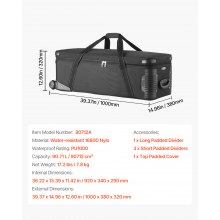 Estuche con ruedas para equipo de estudio, 39,37 x 14,96 x 12,60 pulgadas, bolsa de transporte para cámara con ruedas
