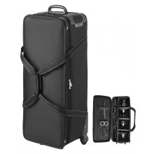 Estuche con ruedas para equipo de estudio, 39,37 x 14,96 x 12,60 pulgadas, bolsa de transporte para cámara con ruedas
