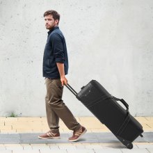 Estuche con ruedas para equipo de estudio de 35,83 x 11,81 x 14 pulgadas Bolsa de transporte con ruedas para cámara