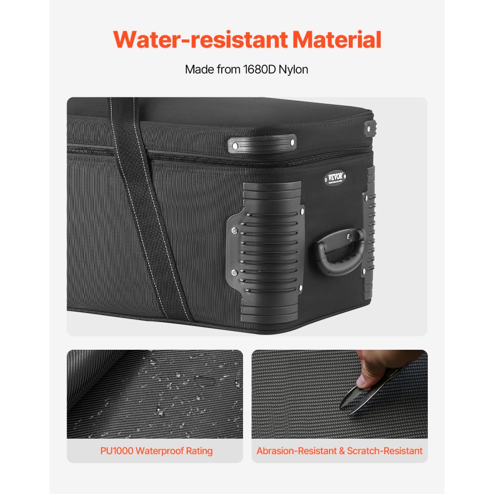 Maletín con ruedas VEVOR para equipo de estudio (131 x 36,5 x 38 cm), con ruedas y compartimento acolchado para cámaras, ideal para soportes de iluminación, trípodes y telescopios.