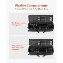 Estuche con ruedas para equipo de estudio, 46,46 x 14,57 x 11,81 pulgadas, bolsa de transporte para cámara con ruedas