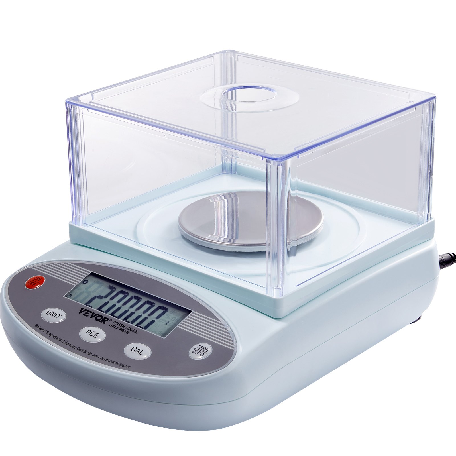 Balanza analítica de laboratorio VEVOR, 500 g x 0,001 g, 13 unidades, con pantalla LCD