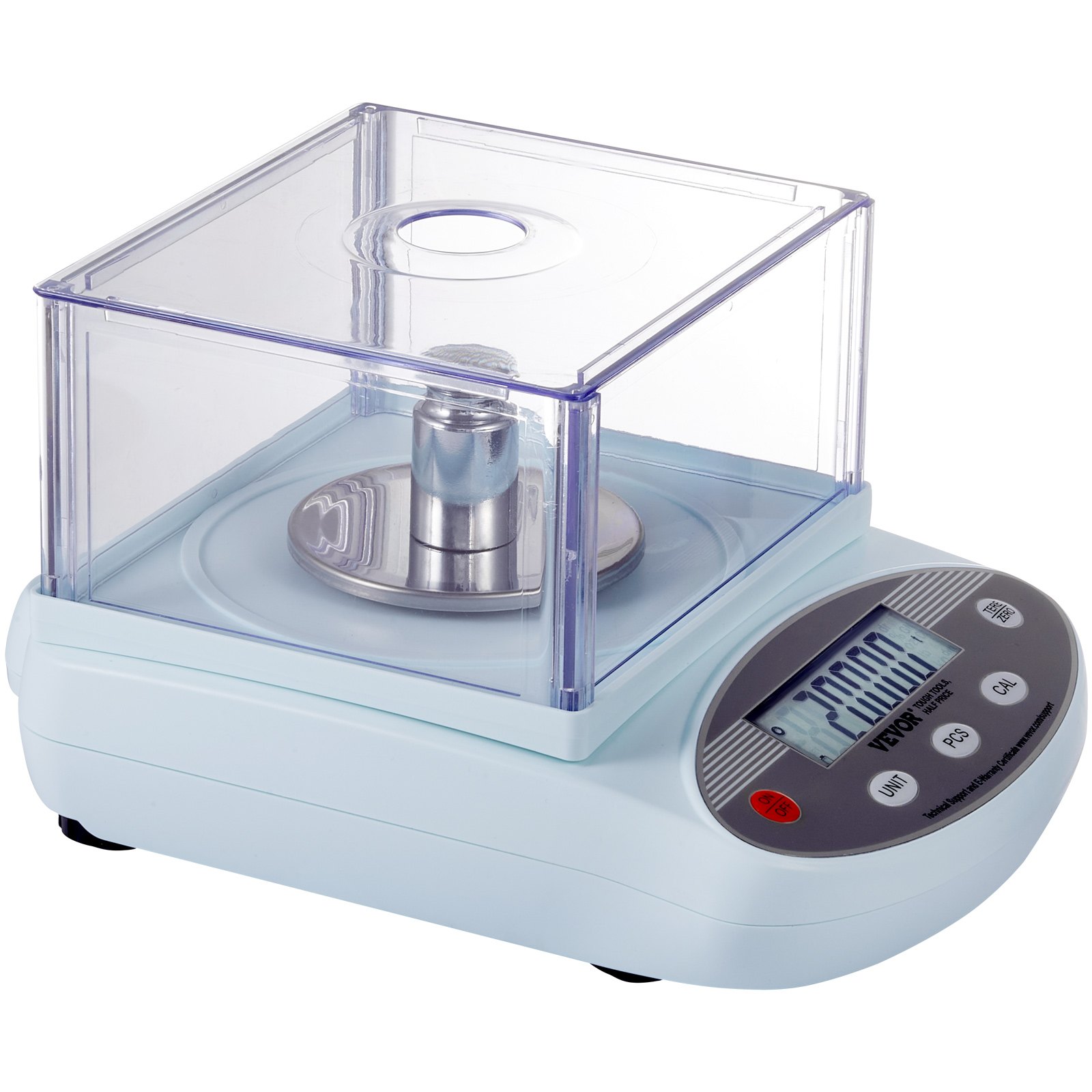 Balanza analítica de laboratorio VEVOR, 500 g x 0,001 g, 13 unidades, con pantalla LCD
