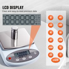 Balanza analítica de laboratorio VEVOR, 2000 g x 0,01 g, 13 unidades, conversión electrónica