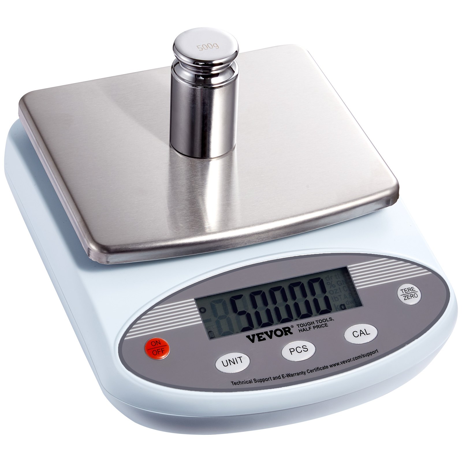 Balanza analítica de laboratorio VEVOR, 3000 g x 0,01 g, 13 unidades, conversión electrónica
