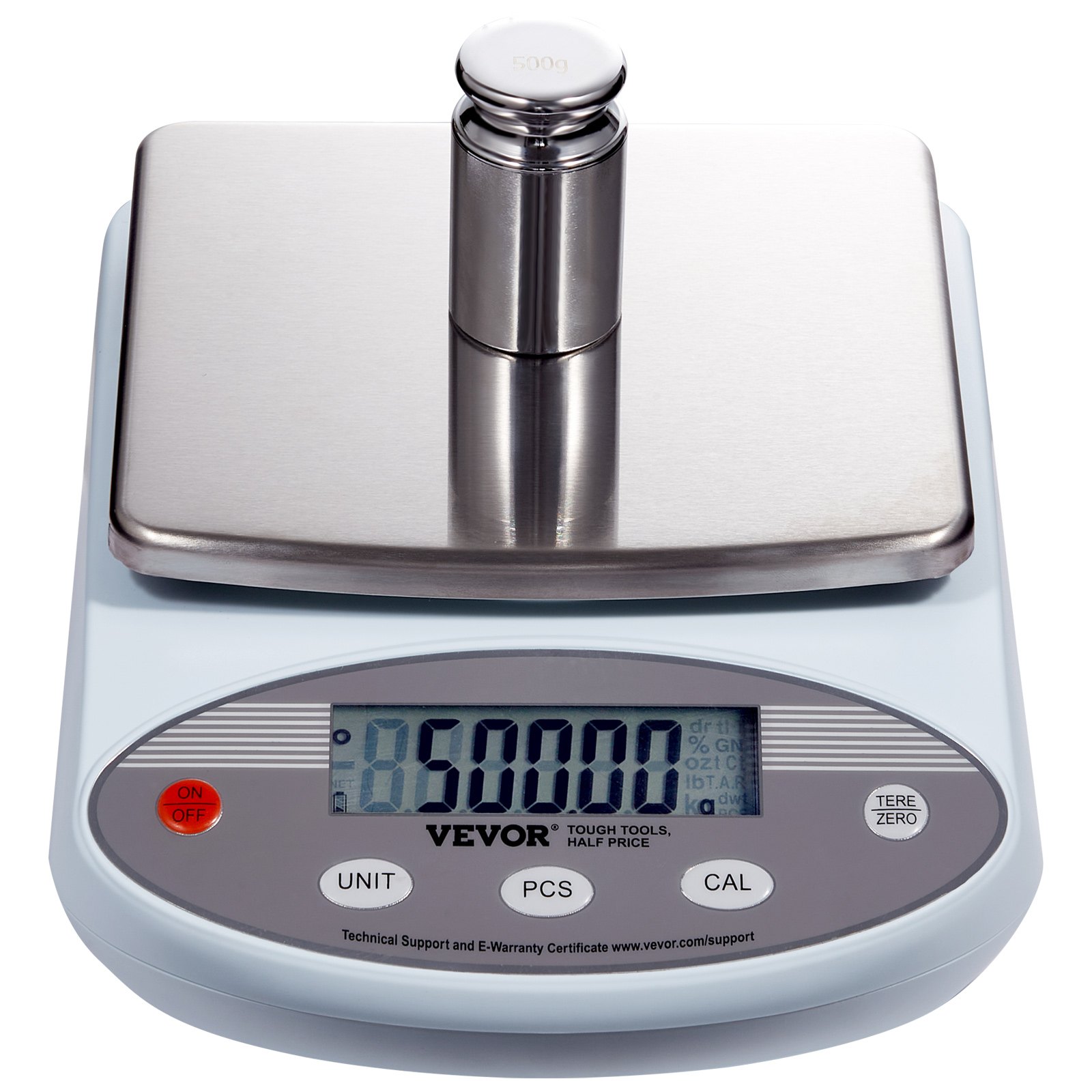 Balanza analítica de laboratorio VEVOR, 3000 g x 0,01 g, 13 unidades, conversión electrónica