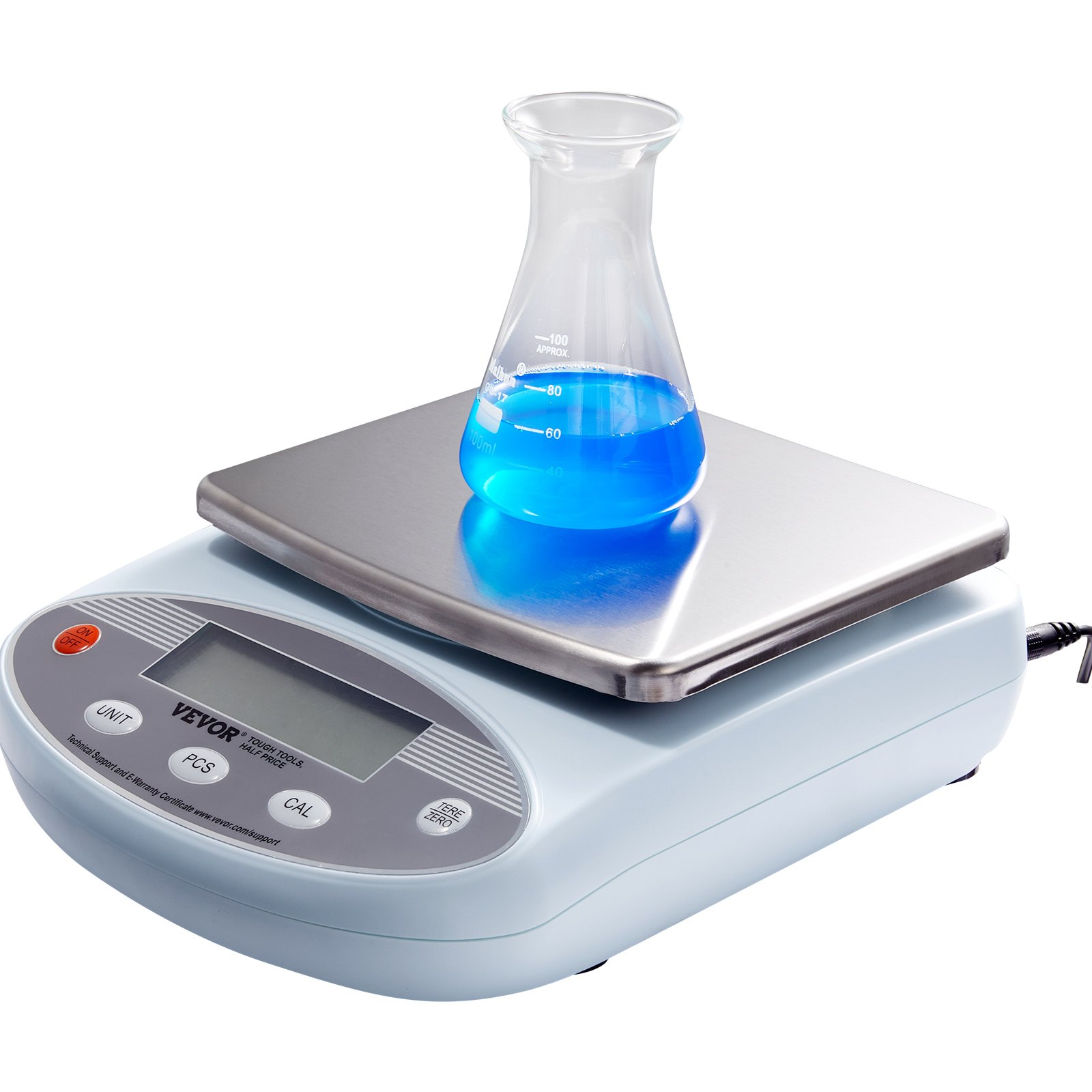 Balanza analítica de laboratorio VEVOR, 3000 g x 0,01 g, 13 unidades, conversión electrónica