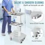 VEVOR Carro de Laboratorio Carro utilitario de 3 bandejas Carro de servicio pesado con ruedas de laboratorio dental de 3 capas con 4 ruedas de Pe 2