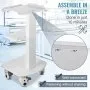 VEVOR Carro de Laboratorio Carro utilitario de 3 bandejas Carro de servicio pesado con ruedas de laboratorio dental de 3 capas con 4 ruedas de Pe 2
