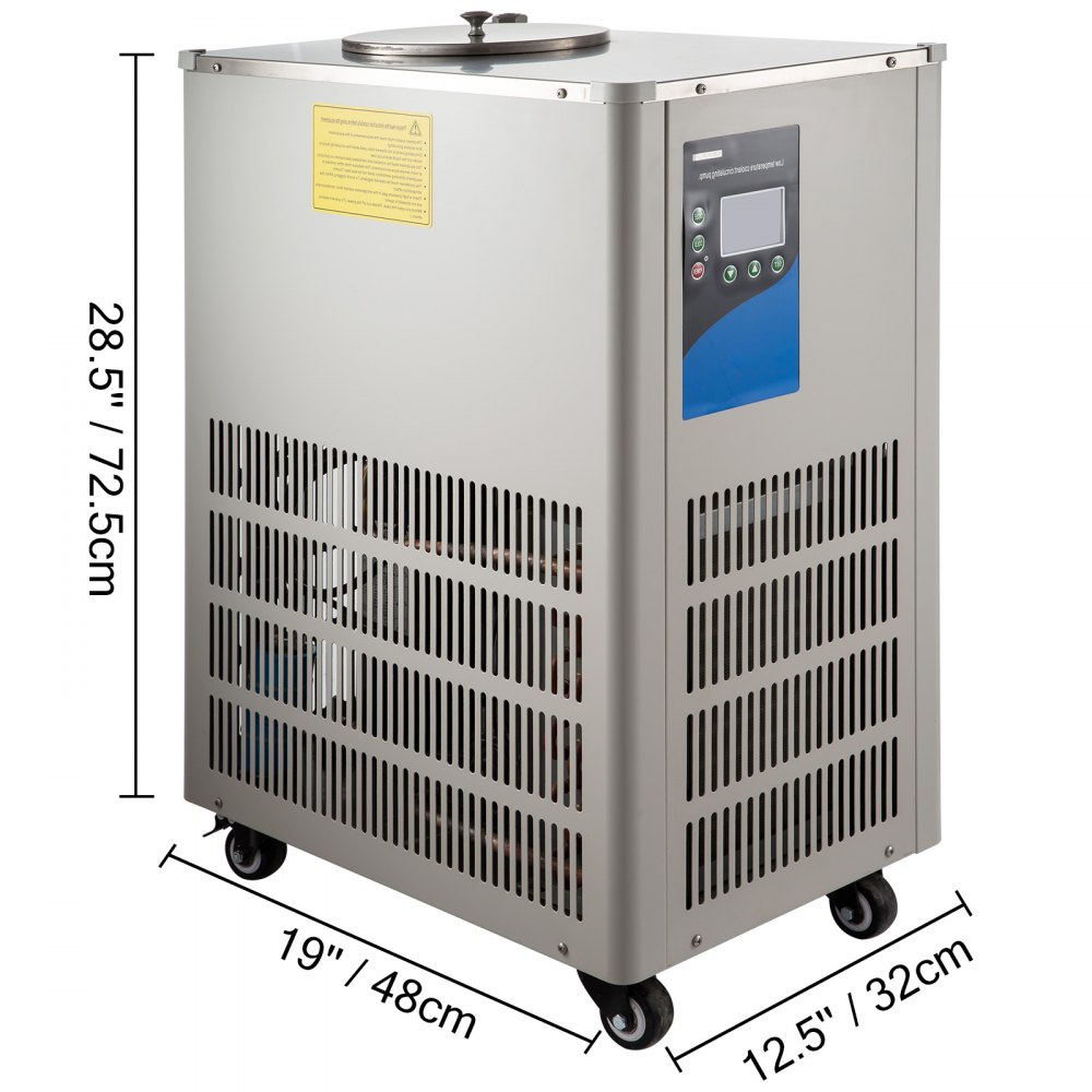 Enfriador de laboratorio VEVOR con dimensiones: 28,5&quot; x 19&quot; x 12,5&quot; con ruedas.