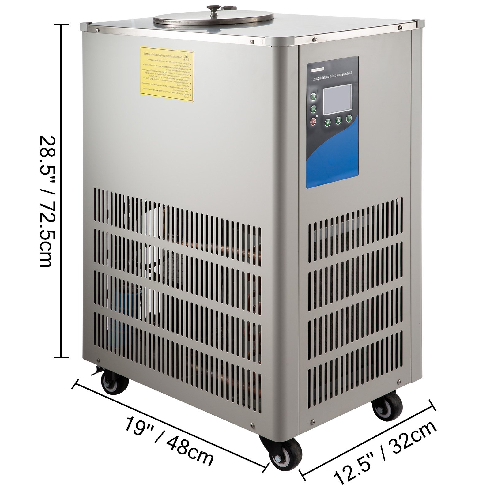 Enfriador de laboratorio VEVOR con dimensiones: 28,5&quot; x 19&quot; x 12,5&quot; con ruedas.