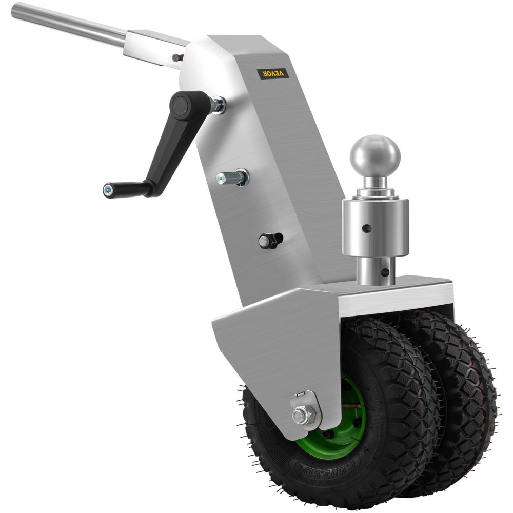 VEVOR Plataforma para Remolque Manual, Capacidad de Remolque de 10000 Libras, con Bola de 2,1 Pulgadas y Ruedas de 10,63 Pulgadas, Altura Ajustable, Resistente, para Automóviles, Vehículos Recreativos