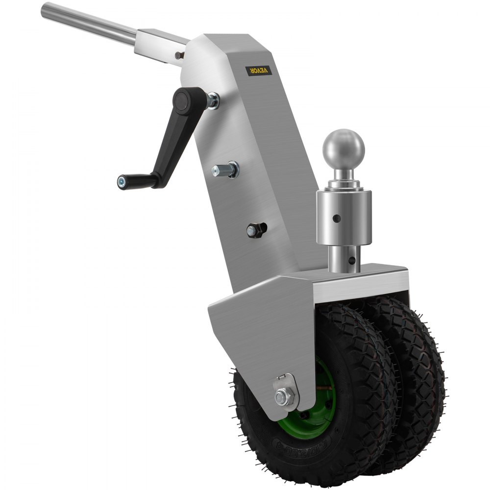 VEVOR Plataforma para Remolque Manual, Capacidad de Remolque de 10000 Libras, con Bola de 2,1 Pulgadas y Ruedas de 10,63 Pulgadas, Altura Ajustable, Resistente, para Automóviles, Vehículos Recreativos