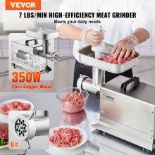 Picadora de carne eléctrica comercial de 7 libras por minuto, máquina para embutir salchichas para cocina