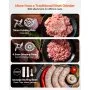 Picadora de carne VEVOR, capacidad de 21 lb/min, eléctrica, con cuchilla y placa de molienda, para embutir, de acero inoxidable, para cocina, restaurante, carnicería.