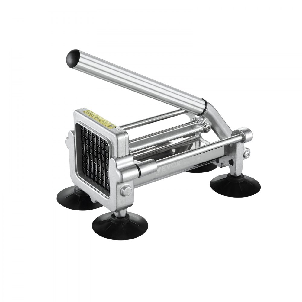 Cortador de papas fritas VEVOR, rebanador de papas con cuchillas de acero inoxidable de 1/2", 3/8" y 1/4", cortador manual de papas con ventosas, ideal para papas, papas fritas, pepinos, verduras y zanahorias.