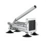 Cortador de papas fritas VEVOR, rebanador de papas con cuchillas de acero inoxidable de 1/2", 3/8" y 1/4", cortador manual de papas con ventosas, ideal para papas, papas fritas, pepinos, verduras y zanahorias.