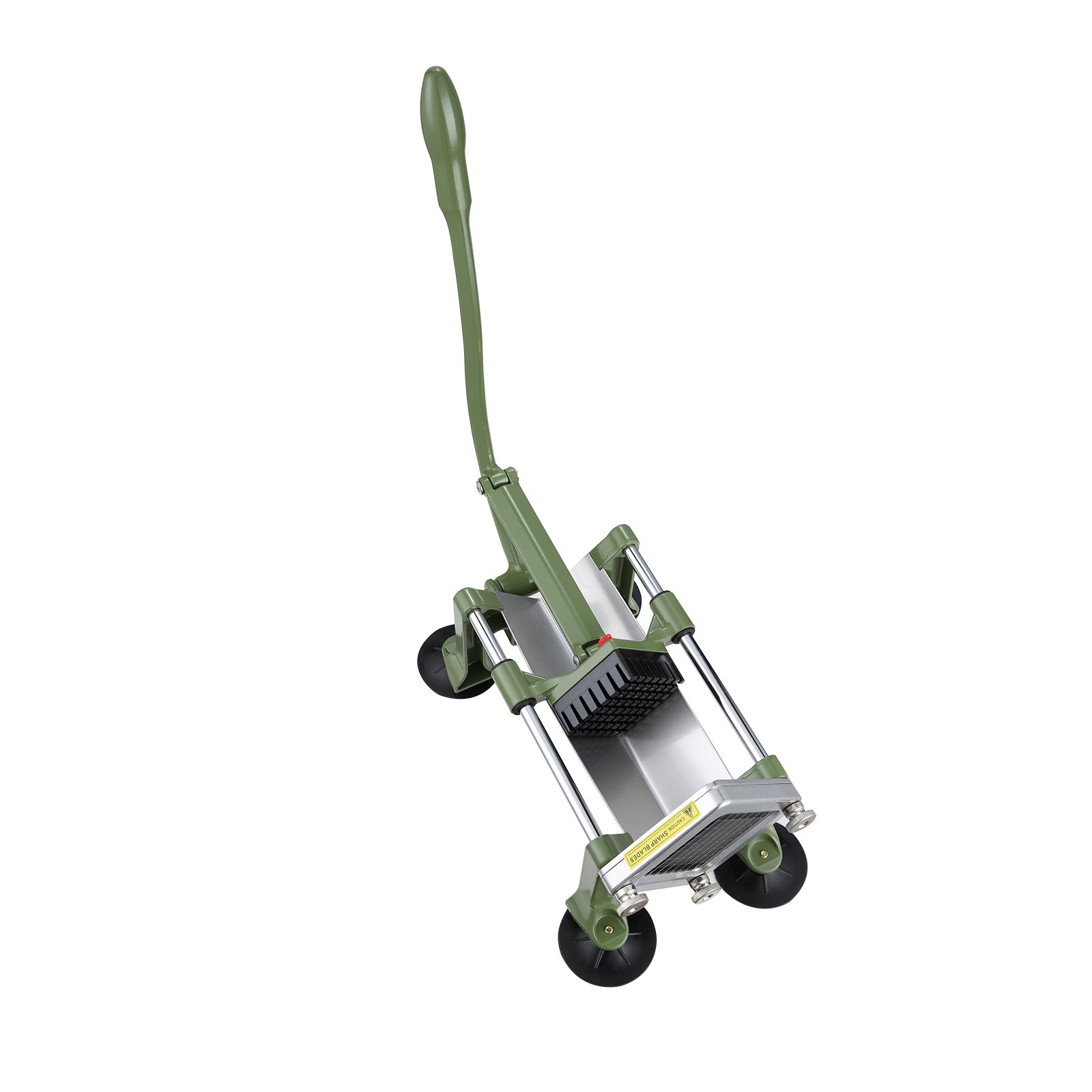 Cortador de papas fritas VEVOR, rebanador de papas con cuchillas de acero inoxidable de 1/2", 3/8" y 1/4", cortador manual de papas con ventosas, ideal para papas, papas fritas, pepinos, verduras y zanahorias.