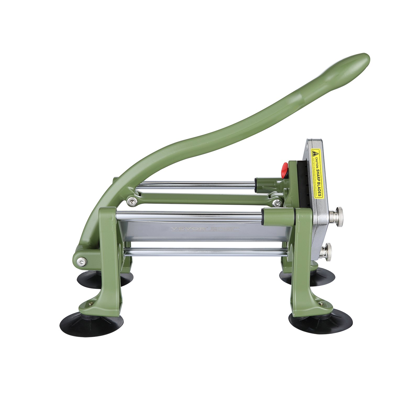 Cortador de papas fritas VEVOR, cortador de papas con cuchilla de acero inoxidable de 1/2 pulgada, cortador manual de papas con ventosas, ideal para papas, papas fritas, pepinos, verduras y zanahorias.