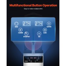 Máquina para hacer granizados comerciales de 12 l, máquina para hacer granizados para batidos de margaritas y bebidas congeladas