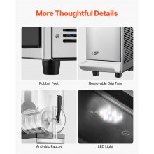Máquina para hacer granizados comerciales de 12 l, máquina para hacer granizados para batidos de margaritas y bebidas congeladas