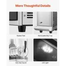 Máquina para hacer granizados comerciales de 12 l, máquina para hacer granizados para batidos de margaritas y bebidas congeladas