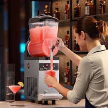 Máquina para hacer granizados comerciales de 12 l, máquina para hacer granizados para batidos de margaritas y bebidas congeladas