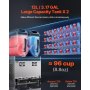 Máquina de granizados comercial VEVOR, 12Lx2, tanque doble, 96 tazas, de acero inoxidable, para hacer batidos, margaritas y bebidas congeladas, ideal para fiestas en casa, restaurantes, cafeterías y bares.