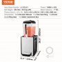 Dispensador de bebidas comercial VEVOR, 12 L / 12,7 QT, dispensador de jugo, 246 W, acero inoxidable 304, apto para uso alimentario, con temperatura de enfriamiento de 7 °C a 12 °C, para bebidas frías, restaurantes, bares y fiestas.