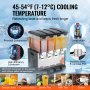 Dispensador de bebidas comerciales VEVOR, 10 l x 4 tanques, dispensador de bebidas frías, jugos y hielo