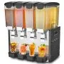 Dispensador de bebidas comerciales VEVOR, 10 l x 4 tanques, dispensador de bebidas frías, jugos y hielo