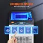 Máquina de hielo comercial VEVOR, 72 kg/24 h, 80 cubitos de hielo en 12-15 minutos, máquina de hielo independiente con gabinete y capacidad de almacenamiento de 30 kg, pantalla digital LED, para bar, hogar, oficina y restaurante.