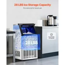 Máquina para fabricar hielo comercial de gabinete independiente, 80 lb/24 h, 36 cubitos de hielo